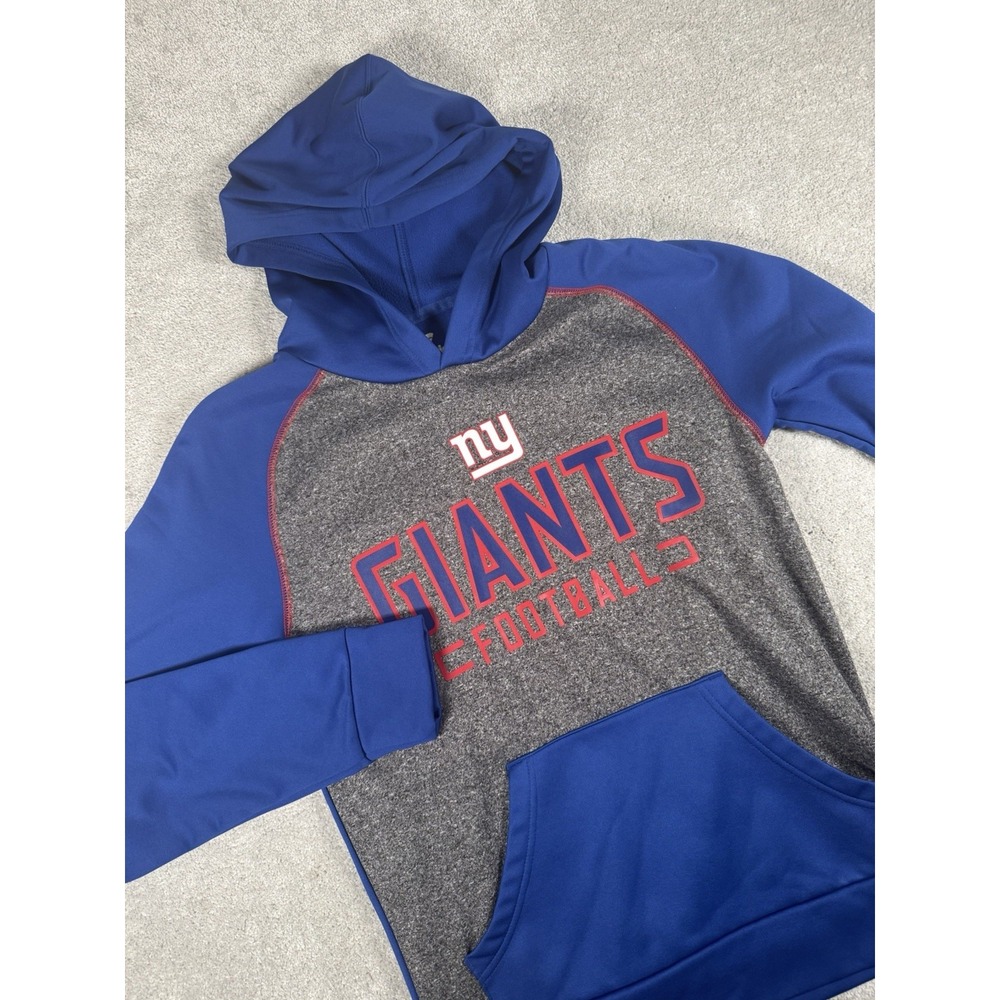 Fanatics New York Giants Hoodie Mens‎ Small Blue Gray Football Long Sleeve NFL